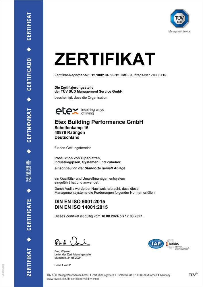 ISO 9001:2015 und ISO 14001:2015