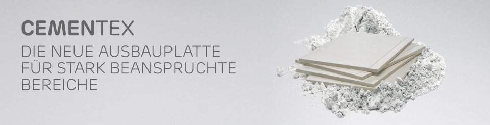Neu: Siniat Zementplatte Cementex