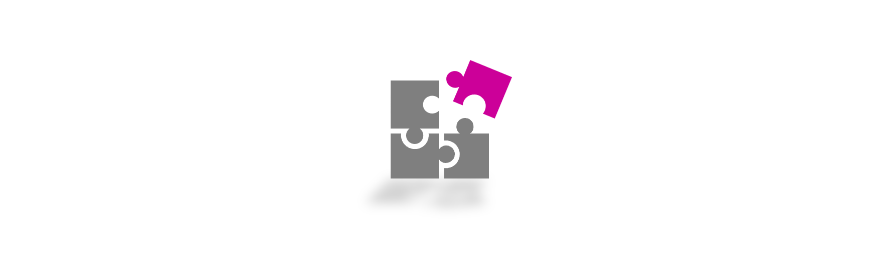 Puzzleteile, die das ineinandergreifen von Komponenten verdeutlichen soll